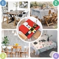 thumbnail image 4 of Red Christmas Santa Costume Pattern Square Tablecloth,Waterproof Square Table Cover,Wipeable Spillproof Washable Table Cover for Home Kitchen Party Decor 52"x52"(132x132cm), 4 of 6