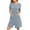Gray, variant on Summer Nightgowns for Women Zipper up Short Sleeve Robe Lounge Mini House Dress Soft Bathrobe with Pockets