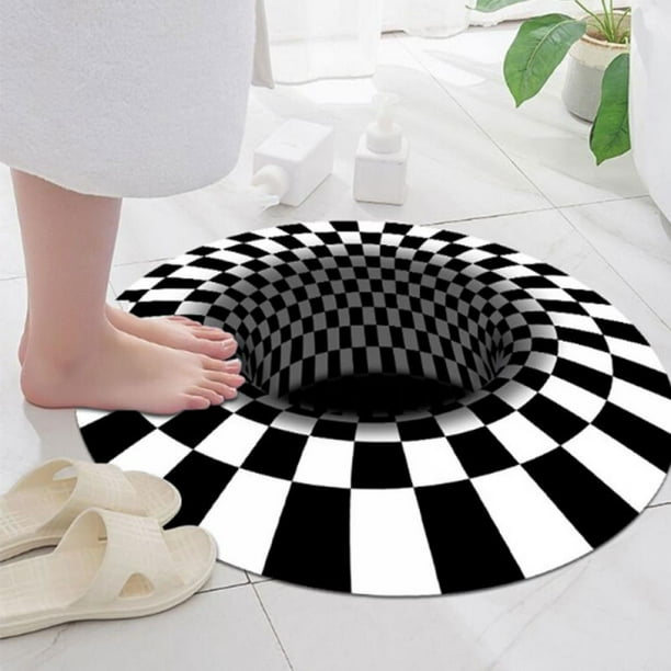 3d Rug Optical Illusion Carpet Diameter 80 100 1cm Round Oval Area Rug For Home Bedroom Office Classroom Dorm With Anti Slip Layer Odorless Soft Polyester Funny Home Decor Walmart Com