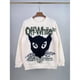 thumbnail image 3 of off white 9566 Blanco Manga Larga Moda Suéter De Punto Para Las Mujeres Hombres, 3 of 3