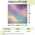 thumbnail image 2 of Colorful Tie Dye Nebula Pattern Square Fitted Tablecloth with Elastic Edge,Square Table Cover,Washable Elastic Table Cover for Home Kitchen Party Decor 34"x34", 2 of 6