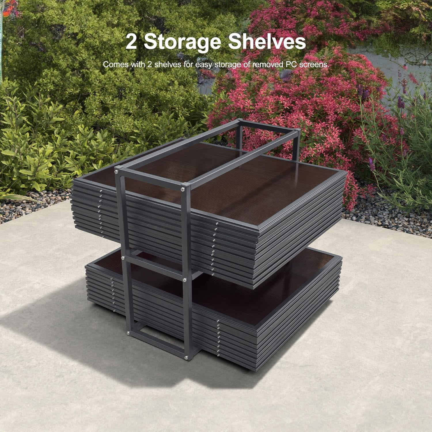 PURPLE LEAF 10 X 15 Outdoor Sunroom Solarium Permanent Hardtop Screened Gazebo Galvanized Steel Double Roof Aluminum Patio Enclosed Lawn Deck Backyard Grey