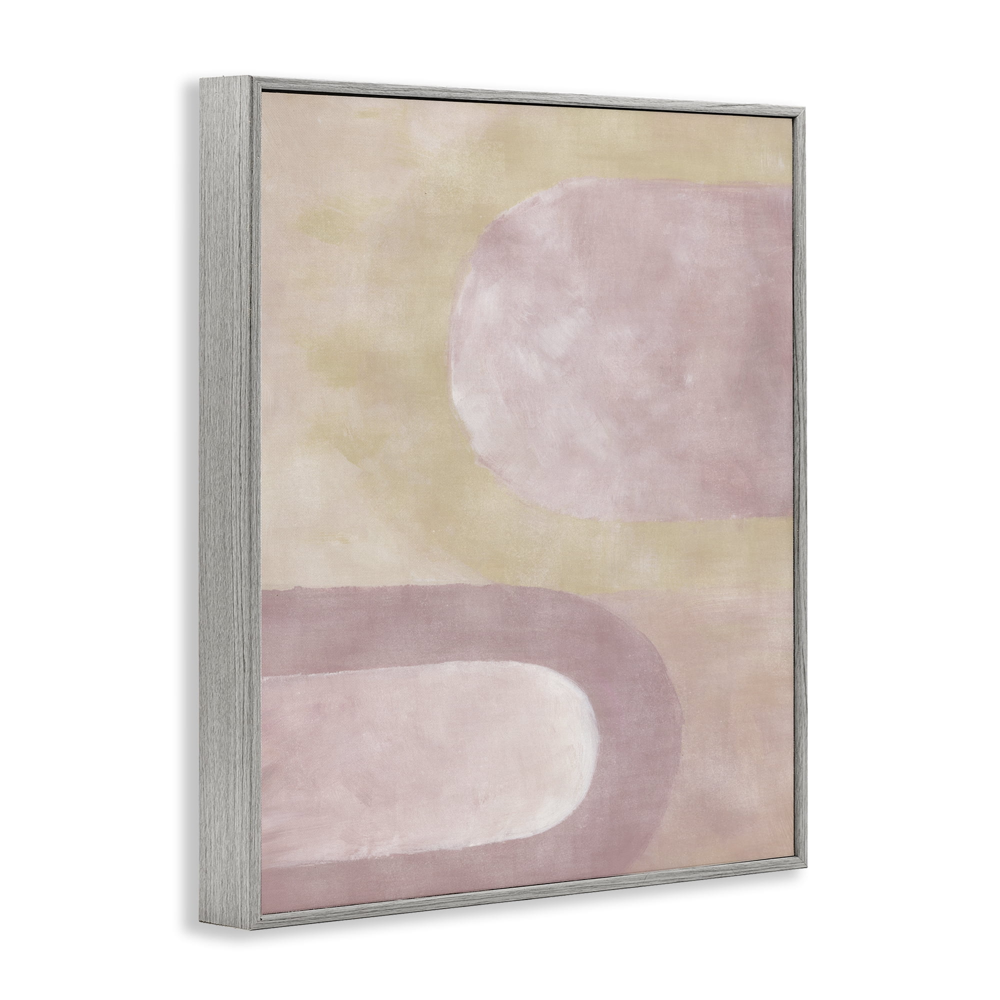 Stupell Industries Muted Pink Arches Abstract & Fractals Painting Gray Framed Art Print Wall Art, 20 x 16