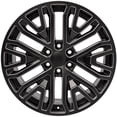 thumbnail image 2 of OE Wheels CV37 22 Inch Rims and Tires Fit Sierra 1500 Style 6x139.7 22x9 Satin Black with Milled Edge - Hollander 5906 - TerraMax RT 285/45-22 (Set of 4), 2 of 5