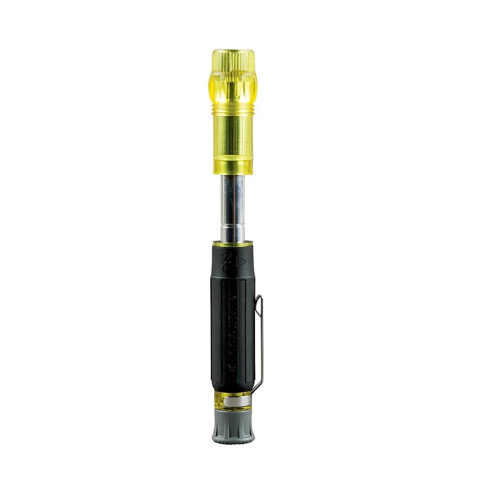 Klein Tools 32613 Precision HVAC 3-in-1 Pocket Multi-Bit Screwdriver with Phillips, Slotted and Schrader Bits