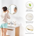 thumbnail image 5 of JIOABL 20 Inch Round Mirror, Metal Frame Wall Mirror for Entryway, Bathroom, Vanity, Living Room, Modern Circular Mirro, Gold, 5 of 7
