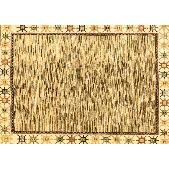 Ahgly Company Indoor Rectangle Abstract Brown Modern Area Rugs, 8' x 10'