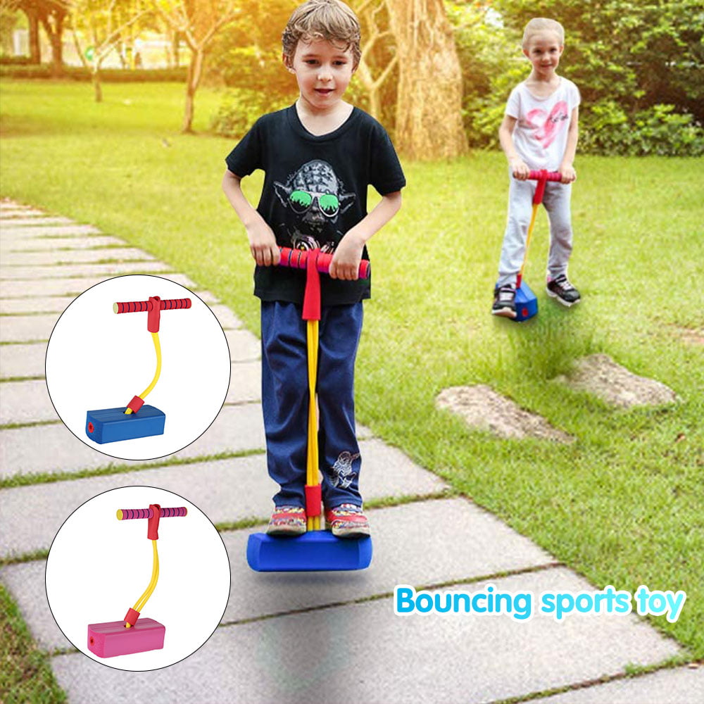 IIIL Pogo Stick Toys for 3-12 Year Old Boys Girls Foam Pogo Jumper Fun and Safe Toys Pogo Jumper with Light and Sound for Kids