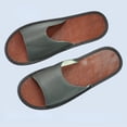 thumbnail image 2 of XIHAHA-zapatillas de piel de vaca auténtica para hombre y mujer, zapatos antideslizantes de fondo suave para el hogar, sandalias de talla grande 33-44, Verano, 2 of 5