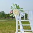 thumbnail image 2 of Wedding Aisle Decorations Artificial Flowers - Rose Chair Back Decor with Ribbons for Wedding Ceremony - Pew Flowers, Wedding Chair Decorations for Reception, Party & Photography Props, 2 of 6