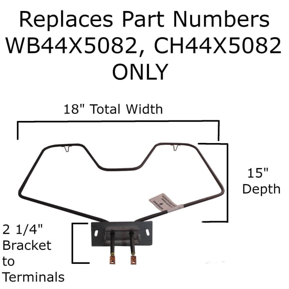 Range Bake Element Replacement for GE WB44X5082 Oven Heating Element
