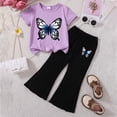 thumbnail image 2 of Ccpelsie Girls 2 Piece Summer Outfits Kids Short Sleeve T-Shirts and Elastic Waist Shorts Clothing Sets(C,5-6 Years), 2 of 4