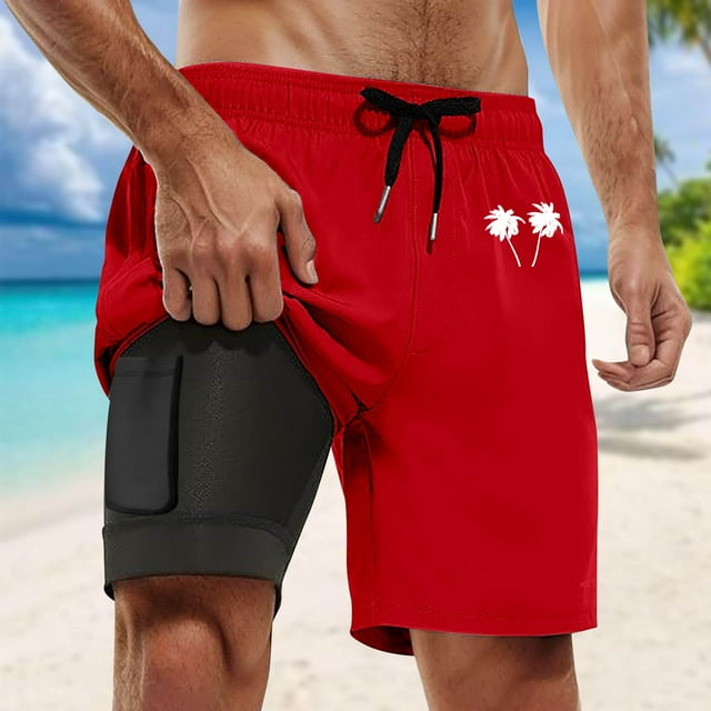 WILLBEST Bañador Corto para Hombre con Forro de Compresión y Entrepierna, con Bolsillos, 1264