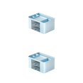 thumbnail image 2 of Toystoory Organizador de caja de almacenamiento Estancia organizada Caja de almacenamiento multifuncional Organizador Organizador Papelería Azul Azul 2Conjunto, 2 of 6