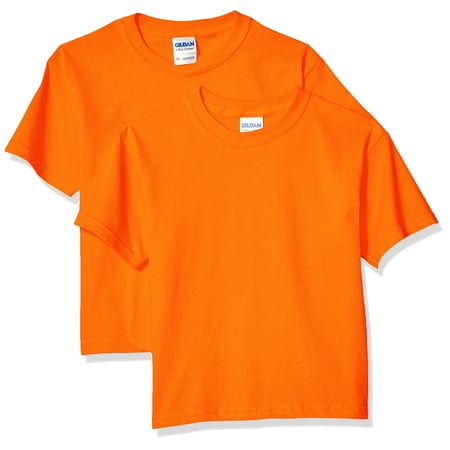 Gildan Youth Ultra Cotton T-Shirt Style G2000B 2-Pack Orange X-Small