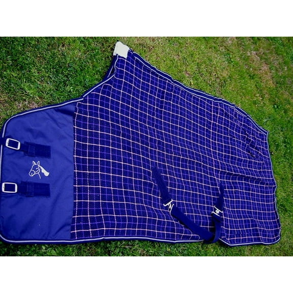 66" Horse Cotton Sheet Blanket Rug Summer Spring Navy Pink 5310