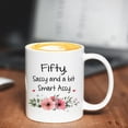 thumbnail image 2 of 50 Birthday Gifts for Women - Fifty Sassy And A Bit Smart Assy Mug - 11 oz Coffee Mug 50th Birthday Mug 50th Gift Ideas to Wife, Grandma, Boss, Girlfriend, Teacher, Mom, Daughter, Sister, Friend, 2 of 6