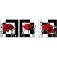 thumbnail image 2 of 3 pc Red Rose Wall Decor Black and White Red Rose Pictures for Wall Canvas Art Red Bedroom Decor Red Wall Art Flower Picture on Canvas for Home Decor Stretched and Framed 12X12inches, 2 of 6