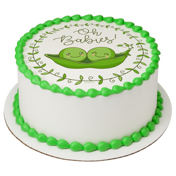 Oh Baby Pattern Happy Birthday Acrylic Cake Topper Babyshower Cupcake Topper FE