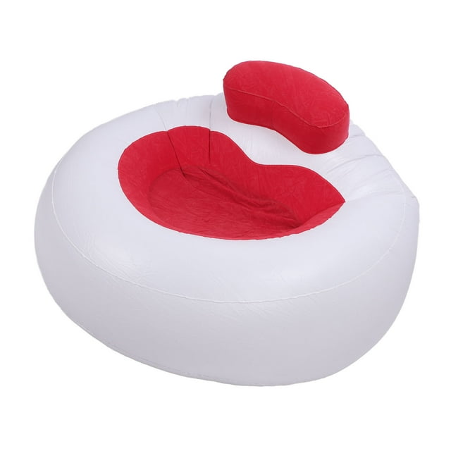 Inflatable Chair Comfortable Supportive with Heart Shape Decorative Plush Chair for Bedroom Living Room, Made From Wear Proof PVC Material