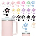 thumbnail image 4 of Silicone Flower Straw cover x 1 Fast, 4 of 9