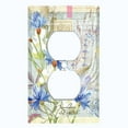 thumbnail image 2 of Metal Light Switch Plate Cover Floral Nature Postcard Newspaper Damask FLW091, 2 of 13