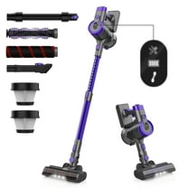 Cordless Vacuum Cleaner, 350W 30Kpa 45 Mins Runtime Powerful Stick Vacuum, 6 in 1 Handheld Vacuum for Home Pet Hair Carpet Hard Floor V90 (Purple)