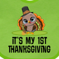 thumbnail image 4 of Inktastic First Thanksgiving Pilgrim Turkey Boys or Girls Baby Bib, 4 of 4