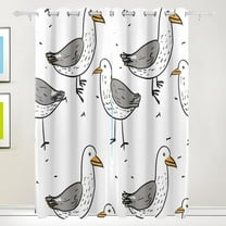 Birds Full Black Out Curtains 84 Inch Length Curtains for Sliding Glass Doors Bedroom Living Room 2 Pack