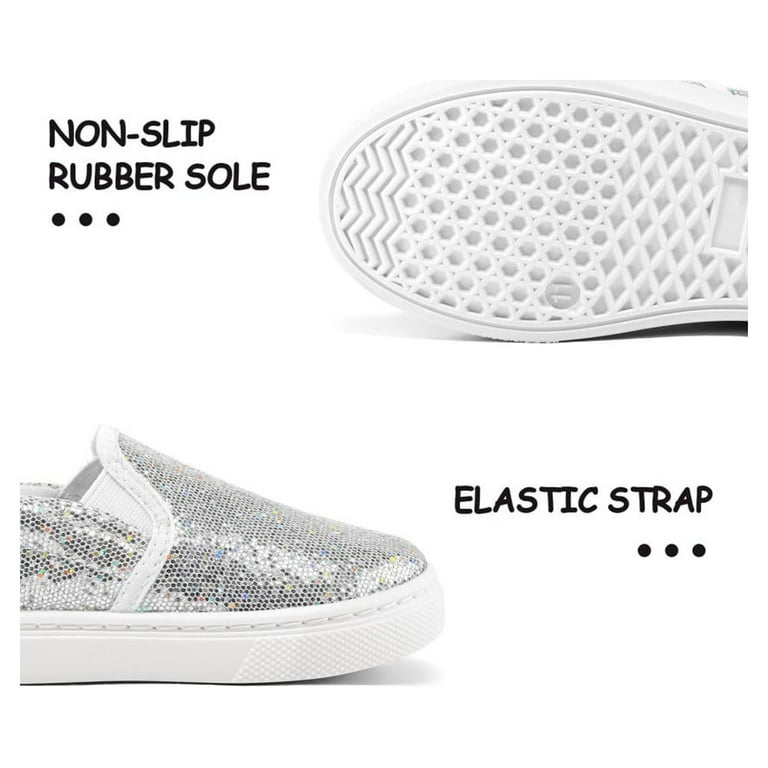K KomForme Big Kid Sneakers Casual Gray Girls Shoes Slip on