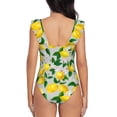 thumbnail image 5 of Disketp Lemon PrintWomen's Ruffled One Piece Swimsuit V Neck-XX-Large, 5 of 8