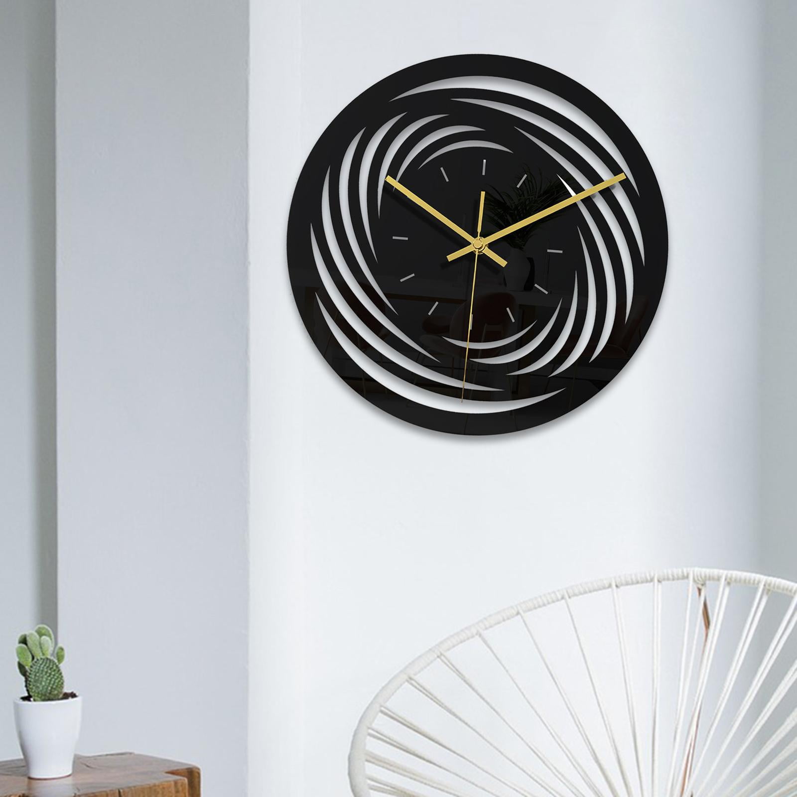 Wall Clock Silent Clocks Art Decor Battery Operated Decorative Hanging