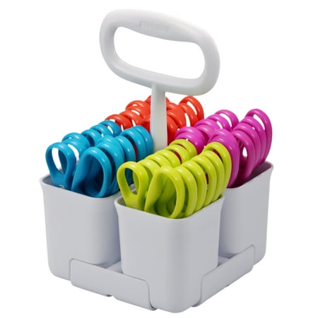 Stanley Scissor Caddy + 24 Pack of Blunt Tip Kids Scissors