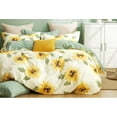 thumbnail image 3 of Say Yes Bedding Mia Sunflower 100% Cotton Duvet Cover Set, Printed Duvet Cover Set, Queen/Full, 3 of 5