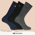 thumbnail image 4 of Dockers Men's Performance Socks - 3-Pairs and 6-Pairs Athletic and Dress Crew Socks, Navy Multi (3-PK), 4 of 9