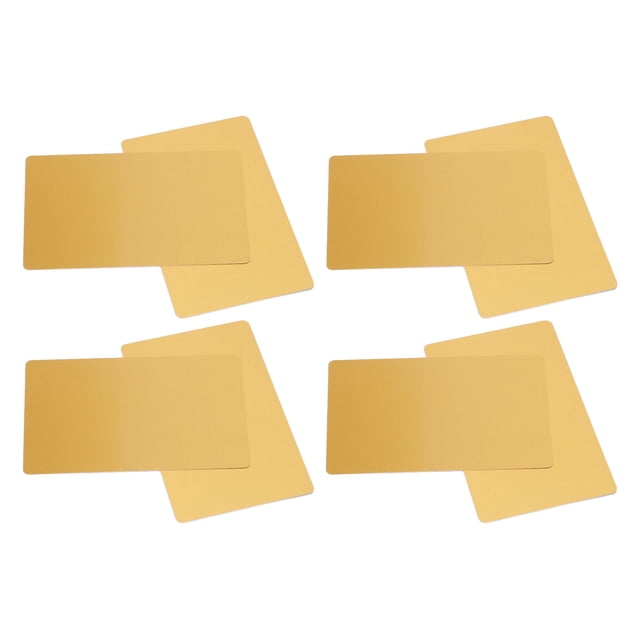 50 Hojas de Tarjetas de Visita de Metal, Espacios En, Suministros para Manualidad, Tarjetas de Visita de Aluminio, Tarjeta de Presentación Gruesa y Delgada Con Transferencia