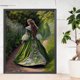 thumbnail image 1 of Cuadros Decorativos 5D DIY completo redondo taladro parcial AB diamante pintura princesa espalda Kit 45x55cm DQrwqpou embutido en tela, 1 of 9