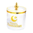 thumbnail image 1 of Tarro de dulces de Ramadán, caja contenedora para aperitivos Eid Mubarak, caja de baratija, bote de comida reutilizable, organizador de encimera, tarro para servir dulces Torre clara, 1 of 8