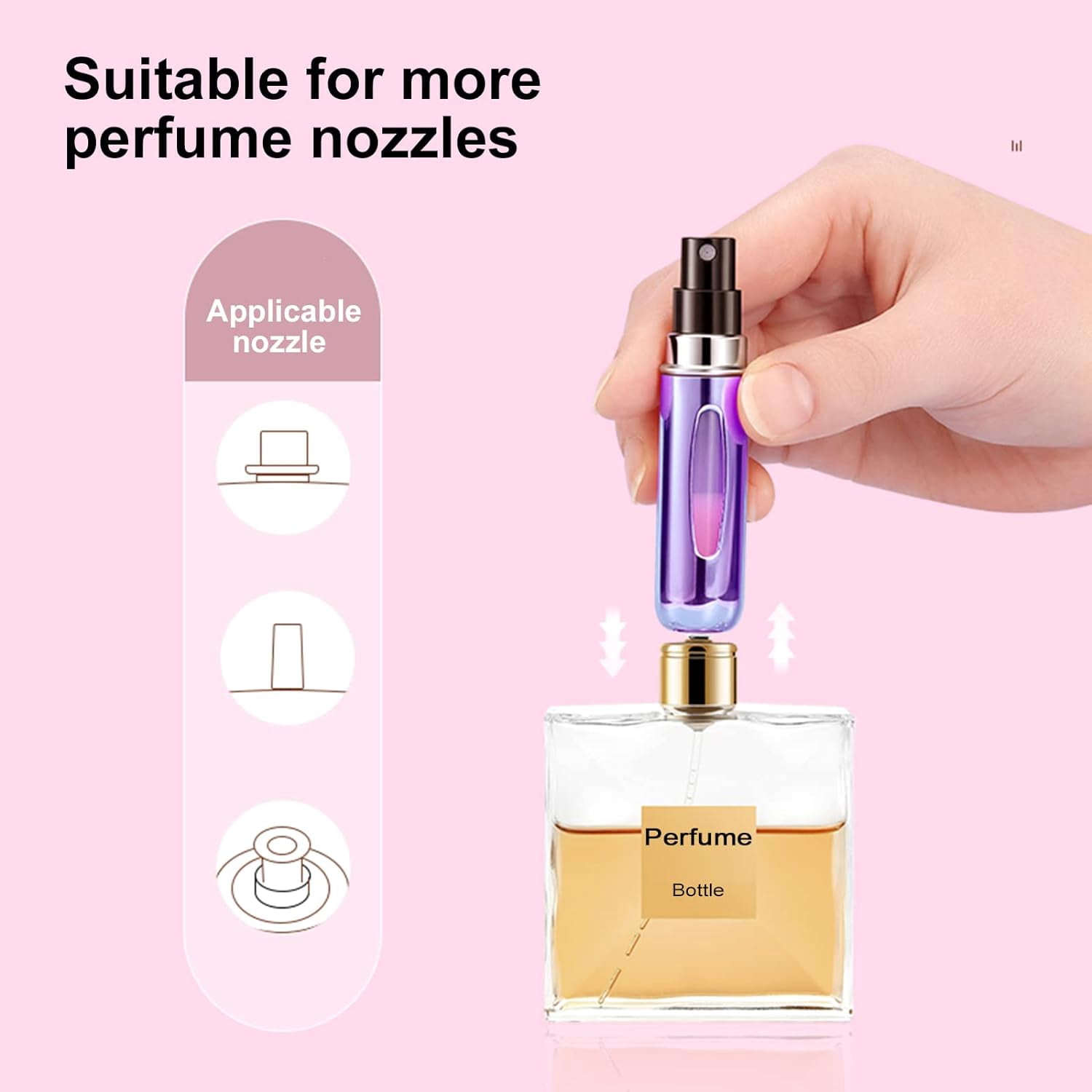 Mini Refillable Perfume Portable Atomizer Bottle Refillable Perfume Spray, Refill Pump Case for Traveling and Outgoing (5ml, 4 Pack)