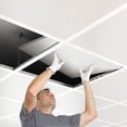 thumbnail image 4 of LooYee 10 PCS 24 Inch Cross Tee Drop Ceiling Grid White, 2 Ft Galvanized Steel Rust & Fire Resistance, Ceiling Grid Cover for Basement Living Room Garage Kitchen Bathroom, Cover 33 Sq.Ft, 4 of 7