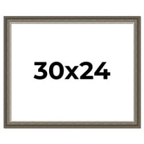 30x24 Frame Brown Solid Wood Picture Frame | 1.75 Inch Moulding Width | Austin Frame Complete with