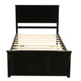 thumbnail image 4 of Platform Twin Size Frame Bed, Twin Daybed And Trundle Frame Set, Daybed And Roll Out Trundle, Platform Storage Bed 1 Drawers /2 Drawers With Wheels, For Bedroom, 4 of 9