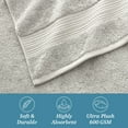 thumbnail image 3 of WelHome 100% Cotton 2 Piece Ultra SOFT TWIST Solid Bath Towels Set, 600 GSM, 30in x 54in, Highly Absorbent, Bathroom Towels For Everyday Use, Light Gray, 3 of 10