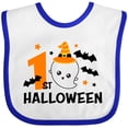 thumbnail image 3 of Inktastic 1st Halloween with Ghost and Bats Boys or Girls Baby Bib, 3 of 4