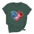 thumbnail image 4 of USA Shirt Women Oversize American Flag Shirts Patriotic T-Shirt America 250th Birthday Short Sleeve Tops, 4 of 6