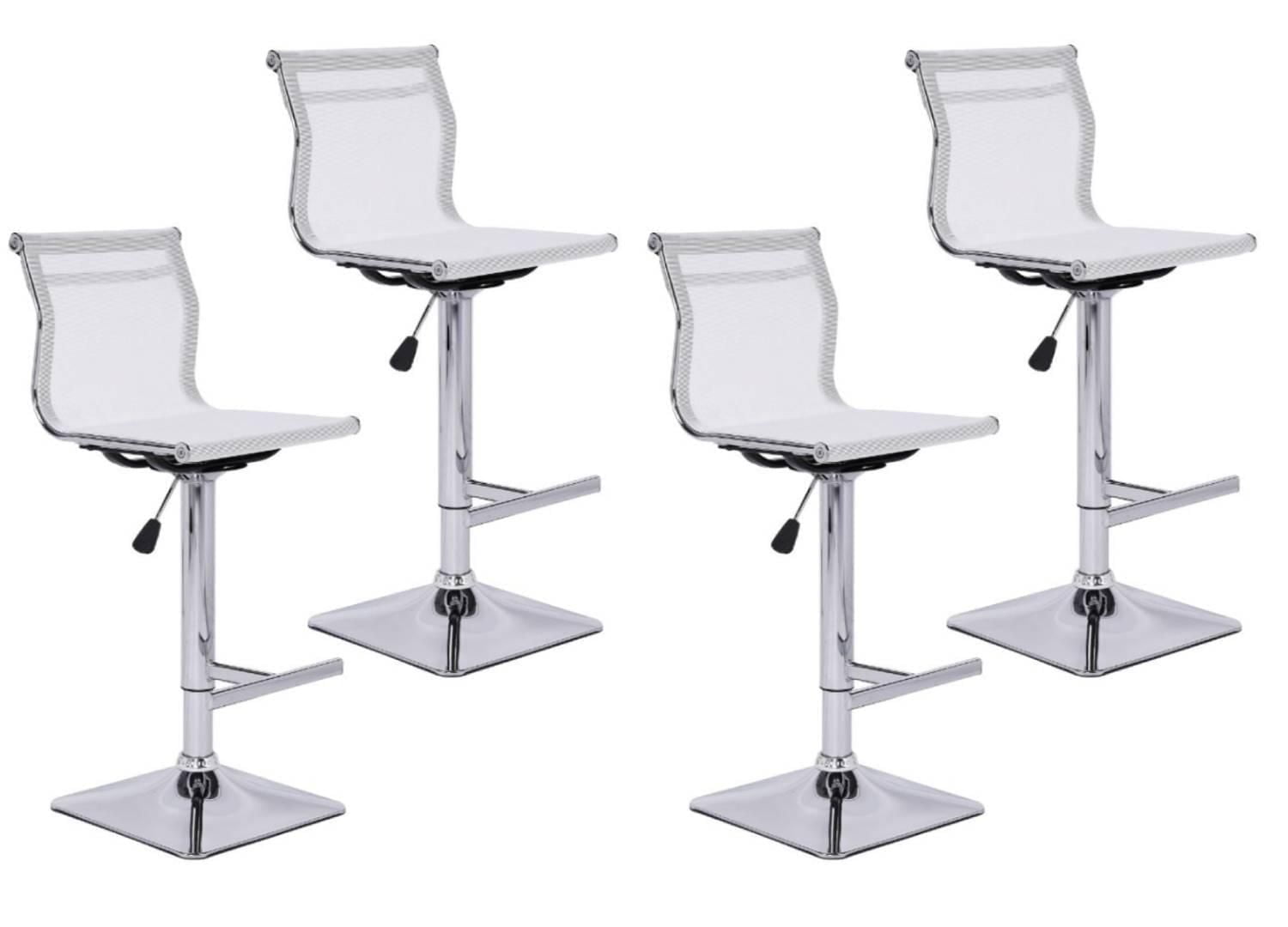 Plata Décor Import Inc Cisneros White Stool Set of 4
