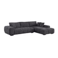 thumbnail image 6 of Canam L-shaped Upholstered Right Facing Chaise Sectional Sofa Dark Gray, 6 of 16
