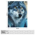 thumbnail image 4 of Acheng Blue Wolf Blanket for Son Girls Kids Adults Wolf Throw Blanket Winter Wolves Animal Sherpa Blanket Lightweight Thick Warm Wolf Soft Plush Blanket for Bed Couch  60x80in, 4 of 6