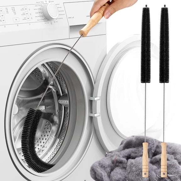 Clothes Dryer Lint Vent Trap Cleaner Brush, Flexible lint Remover, Long Coil Brush for Refrige (2 Pieces)