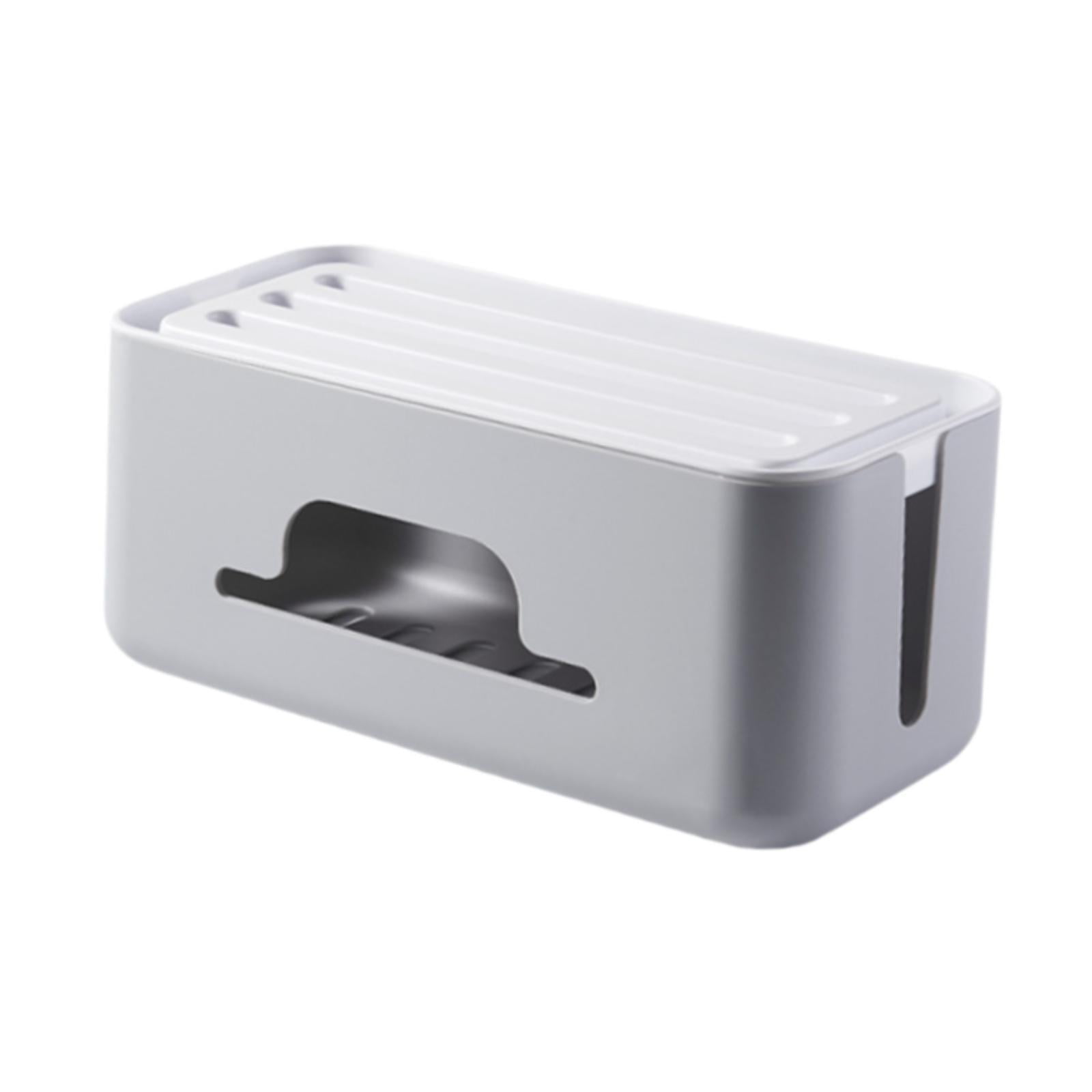 Wzmzjy Cables Management Box Convenient Cord Organizer for Office Desktop Computers Gray